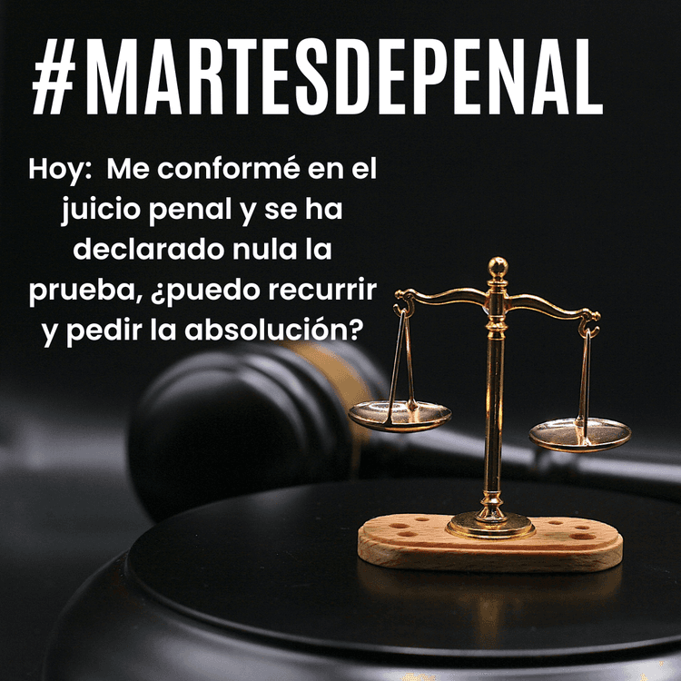 Conformidad penal y declaración de nulidad de la prueba. No se admite el recurso para la absolución.