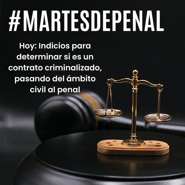 Indicios diferencia contrato civil y contrato criminalizado (delito penal)