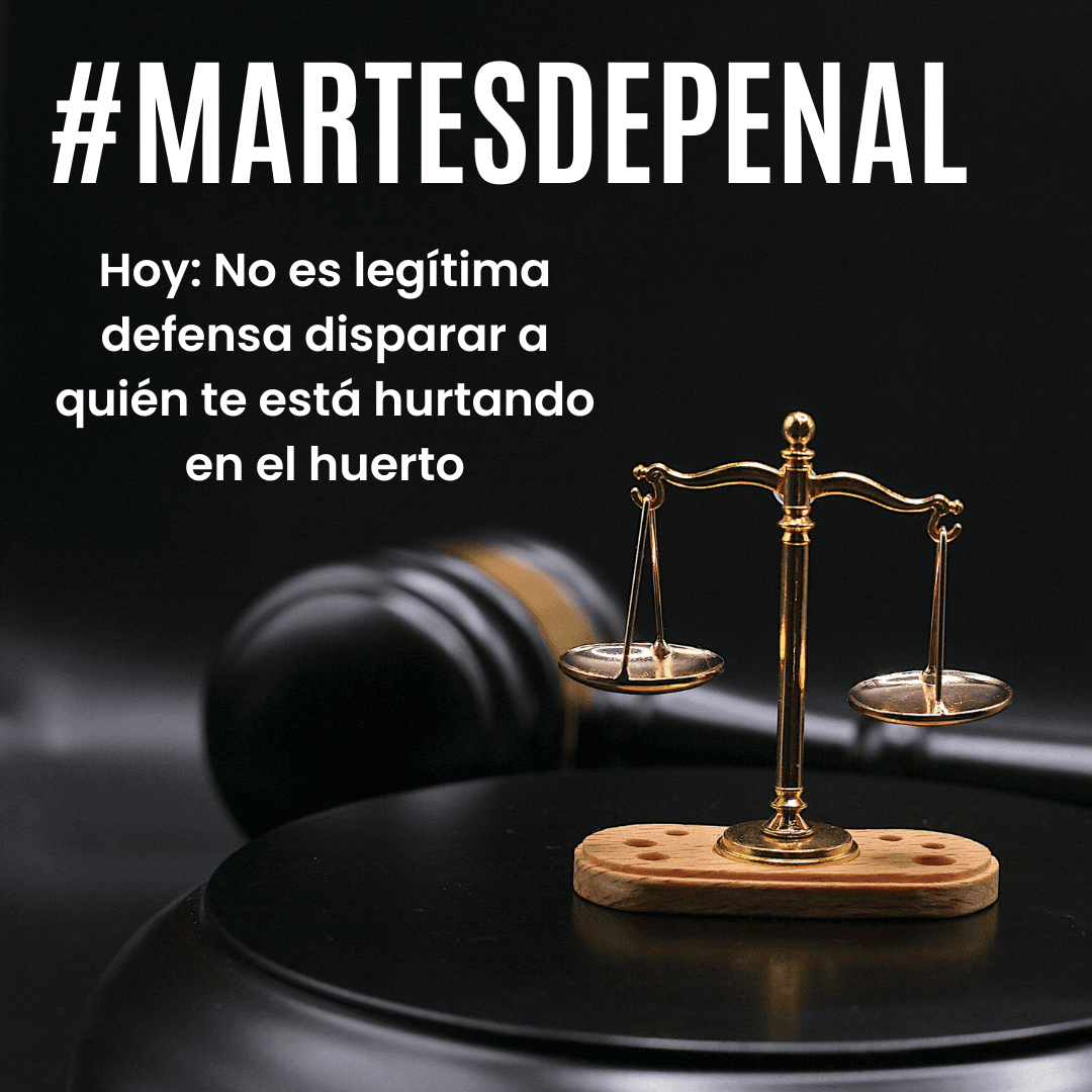 No cabe legítima defensa cuando se dispara a la persona que está hurtando o robando un bien de tu propiedad
