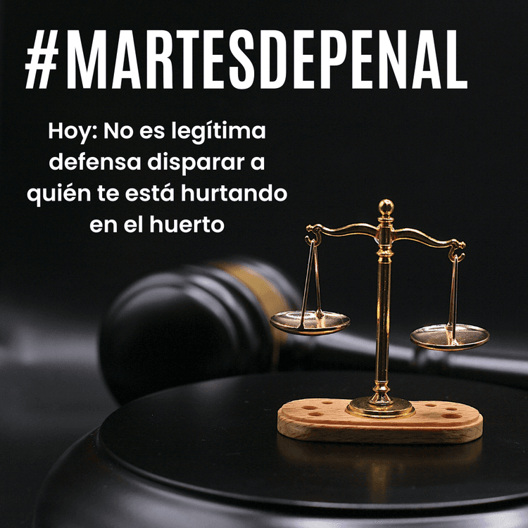 No cabe legítima defensa cuando se dispara a la persona que está hurtando o robando un bien de tu propiedad