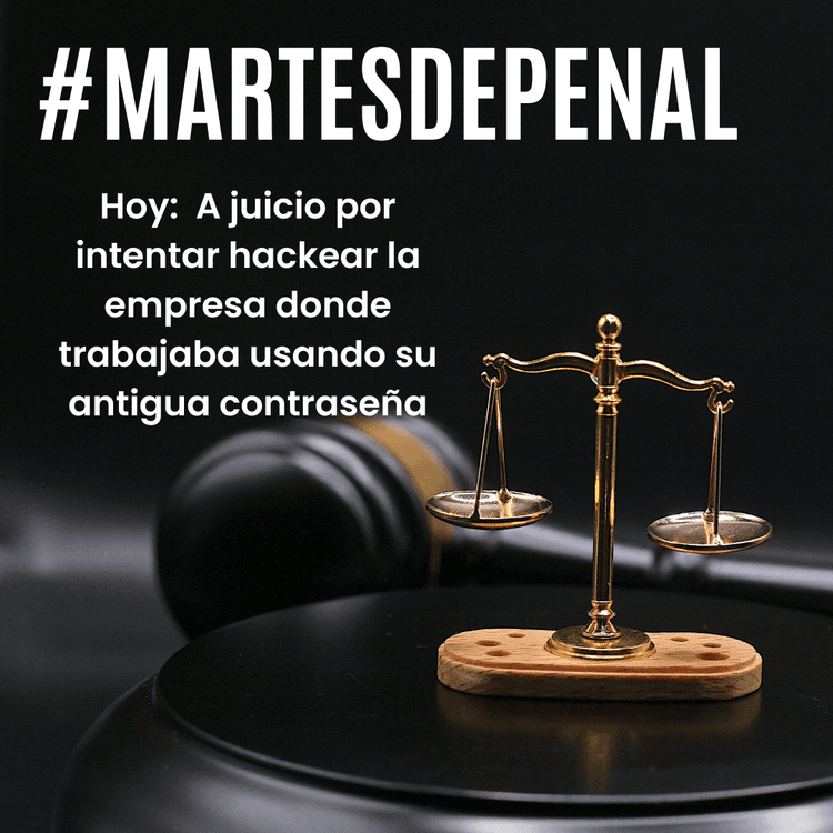 Delito de revelación de secretos de empresa. Usar una contraseña antigua para hackear el servidor de la empresa