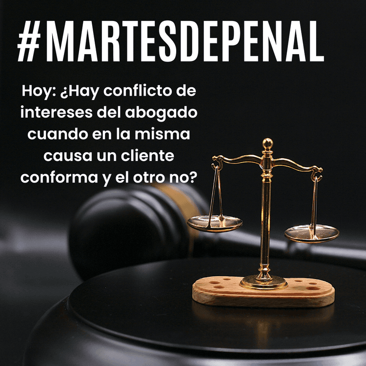 No existe un conflicto de intereses del Abogado que defiende a un acusado que se conforma y a otro que no se conforma en el mismo juicio.