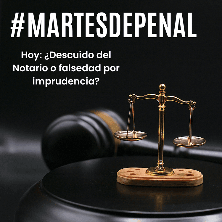 Delito de falsedad por imprudencia cometida por Notario